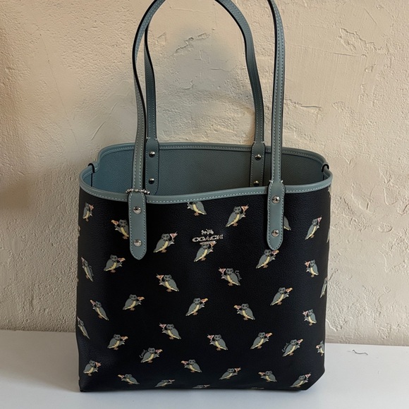 Coach Reversible City Print, Party Owl Print.  NWT - Picture 2 of 14